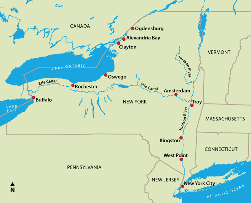 Hudson River and Erie Canal
