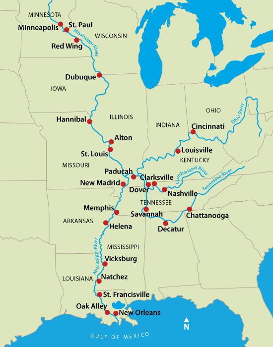 Mississippi River Map